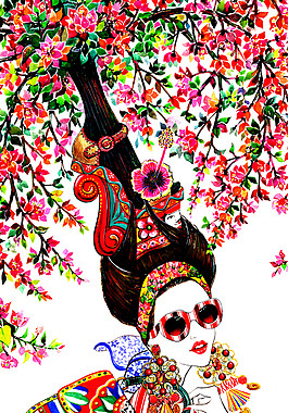 花树帽子图片