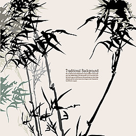 矢量竹子花纹背景素材