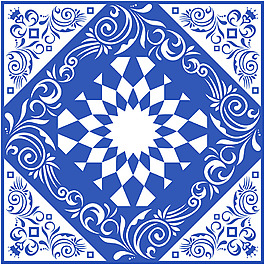 方形抽象花纹背景