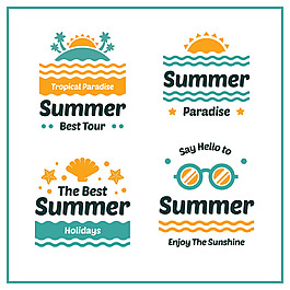 创意夏季元素标志logo