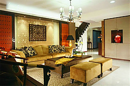 西欧风格客厅装修效果图