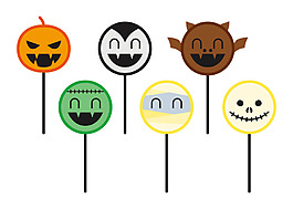 万圣节手绘棒棒糖