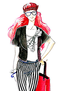 时尚女装设计手绘图