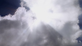 天空景色白云飘浮阳光照射云层