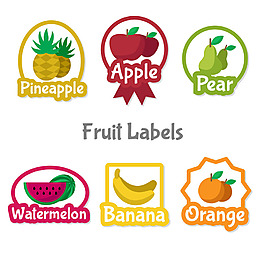 可爱水果标签图标