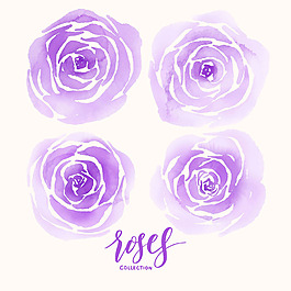 水彩玫瑰装饰图案