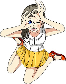OK手势女孩图片