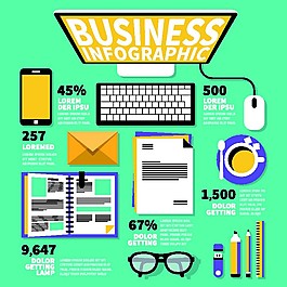 扁平化商务漫画图片