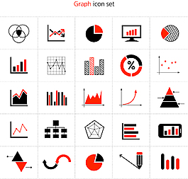 矢量数据图表图标