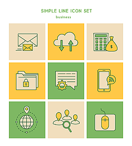 矢量互联网元素图标