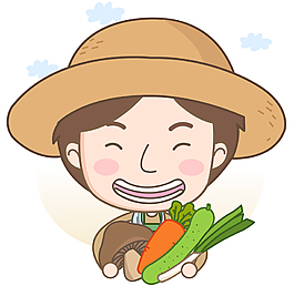 卡通儿童蔬菜元素