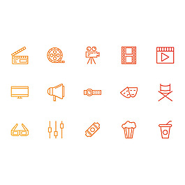 各种电影媒体图标