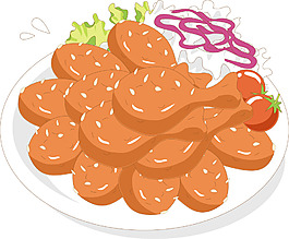 矢量肉类元素设计