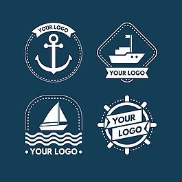 各种航海元素标志logo