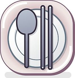 矢量筷子餐具设计