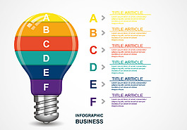 矢量灯泡图表