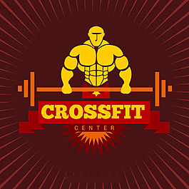 复古风格健身运动图标