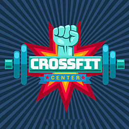 复古风格健身运动图标