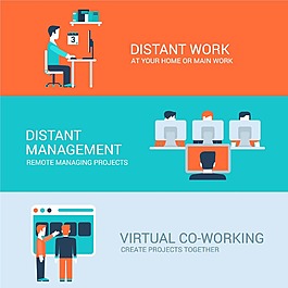 办公商务横幅模板矢量素材下载