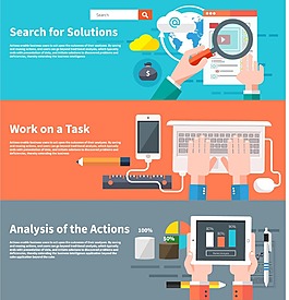 办公商务横幅模板矢量素材下载