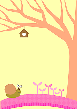 黄色卡通蜗牛EPS