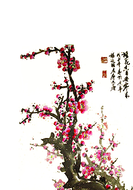 中国风水墨梅花EPS