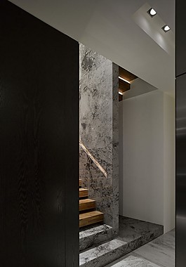 简约室内楼梯背景墙设计图