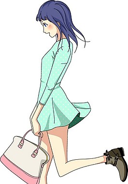 提包长腿女孩图片