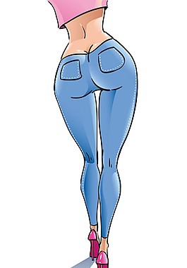 性感女人美腿插画图片