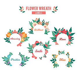 手绘各种鲜花装饰花边矢量素材