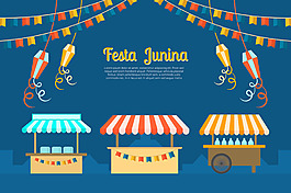 六月节各种元素矢量素材