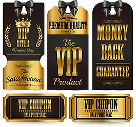 豪华VIP标签矢量素材下载