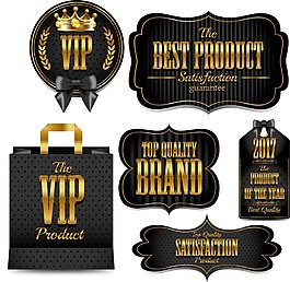 豪华VIP标签矢量素材下载