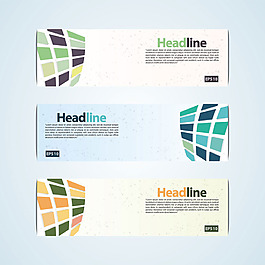 几何抽象图形横幅设计