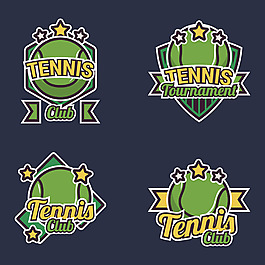 绿色创意网球标签图标