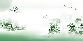 水墨中国风风景画素材