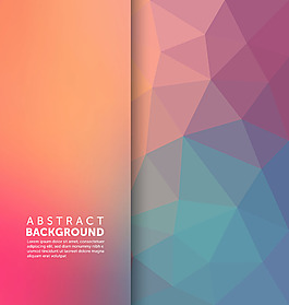 抽象彩色多边形背景模板