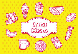 扁平化食物菜单封面