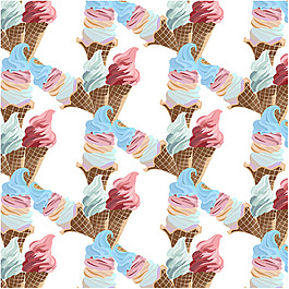 多色冰淇淋图案背景