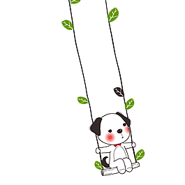荡秋千的小狗
