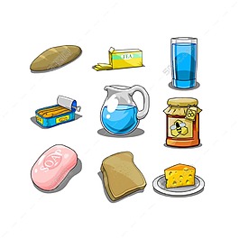 汉堡三明治食品厨具icon图标素材