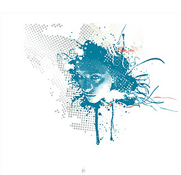 矢量抽象人物脸部素材