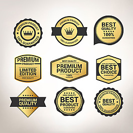 金色优质认证贴纸系列