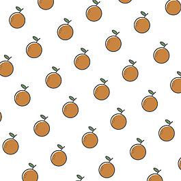 手绘橙子装饰图案背景