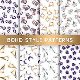 时尚手绘波纹装饰图案