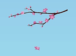 手绘樱花花朵