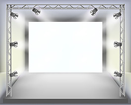 铁架灯光广告牌图片