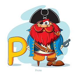 字母P和国王图片