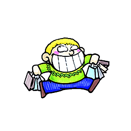 卡通男孩手提购物袋