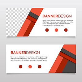 几何抽象图形横幅设计